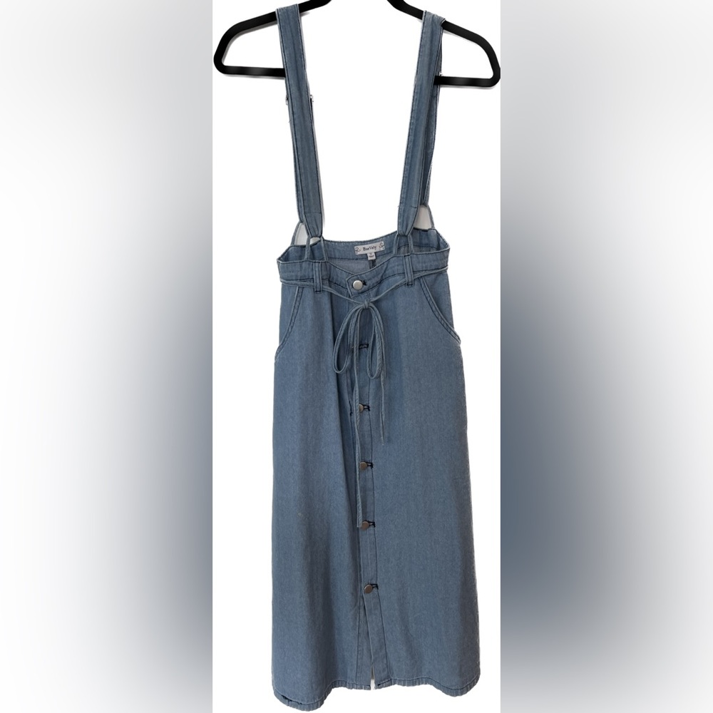 Overall button up dress
